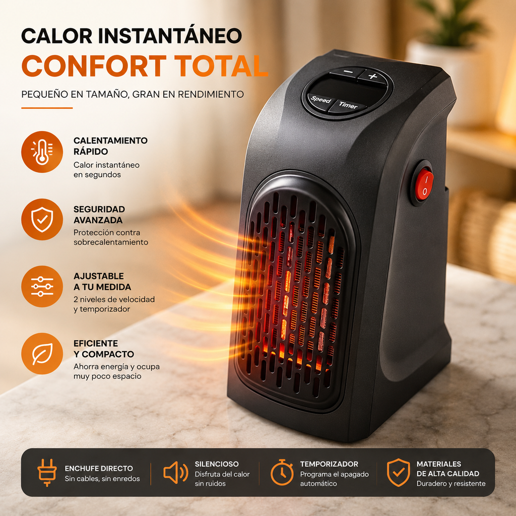 Calentador de Aire Eléctrico Portátil 🔥🌡️