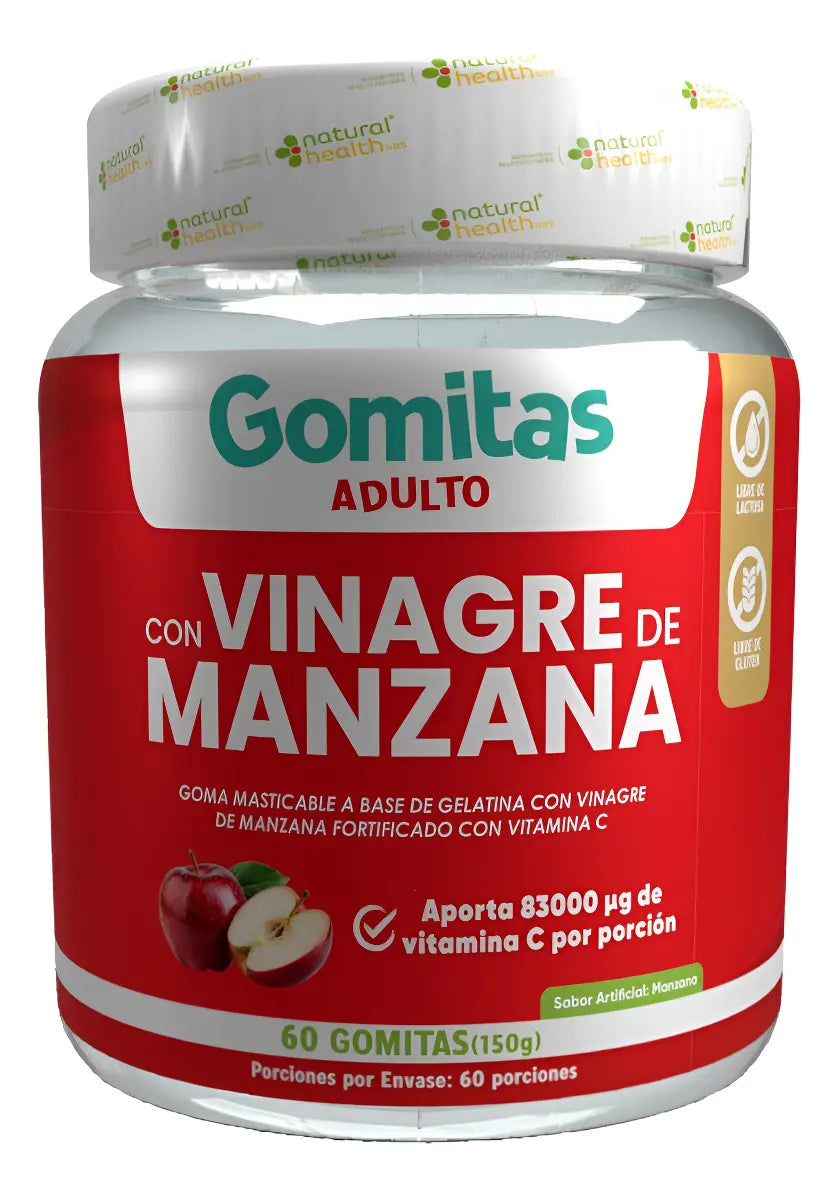 🍎 Gomitas de Vinagre de Manzana + Vitamina C