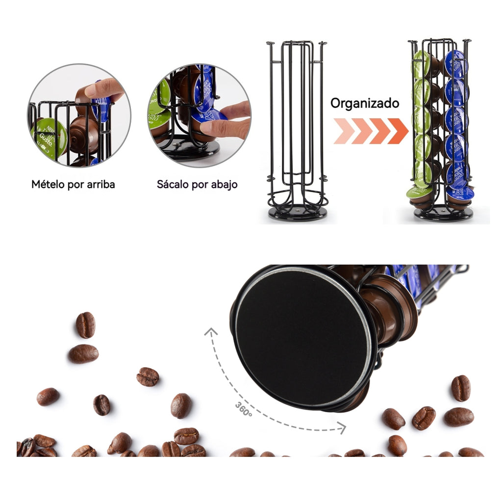 ☕ Dispensador Giratorio para Cápsulas de Café (40 Cápsulas)